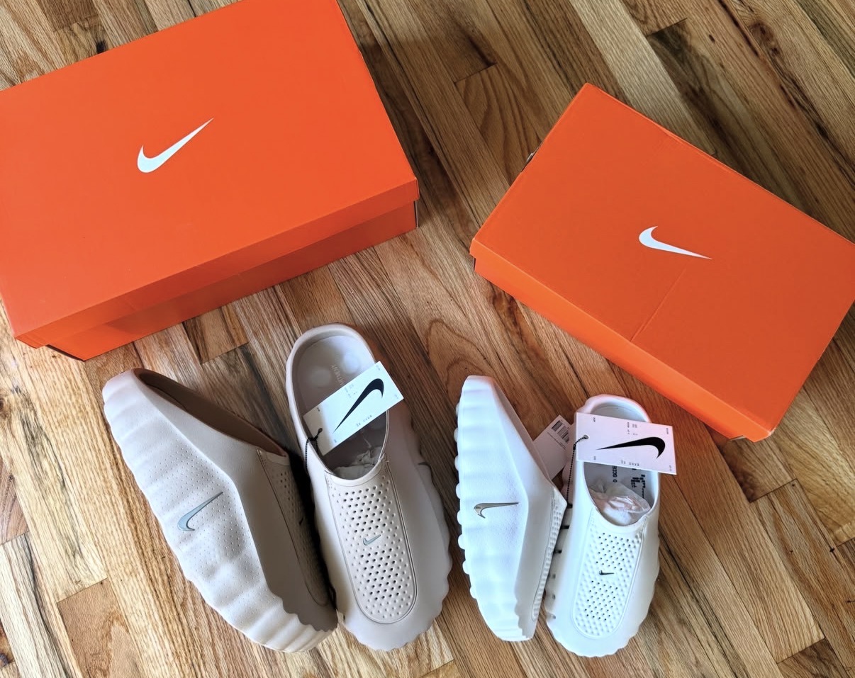 Nike Calm Mule — Cream / White